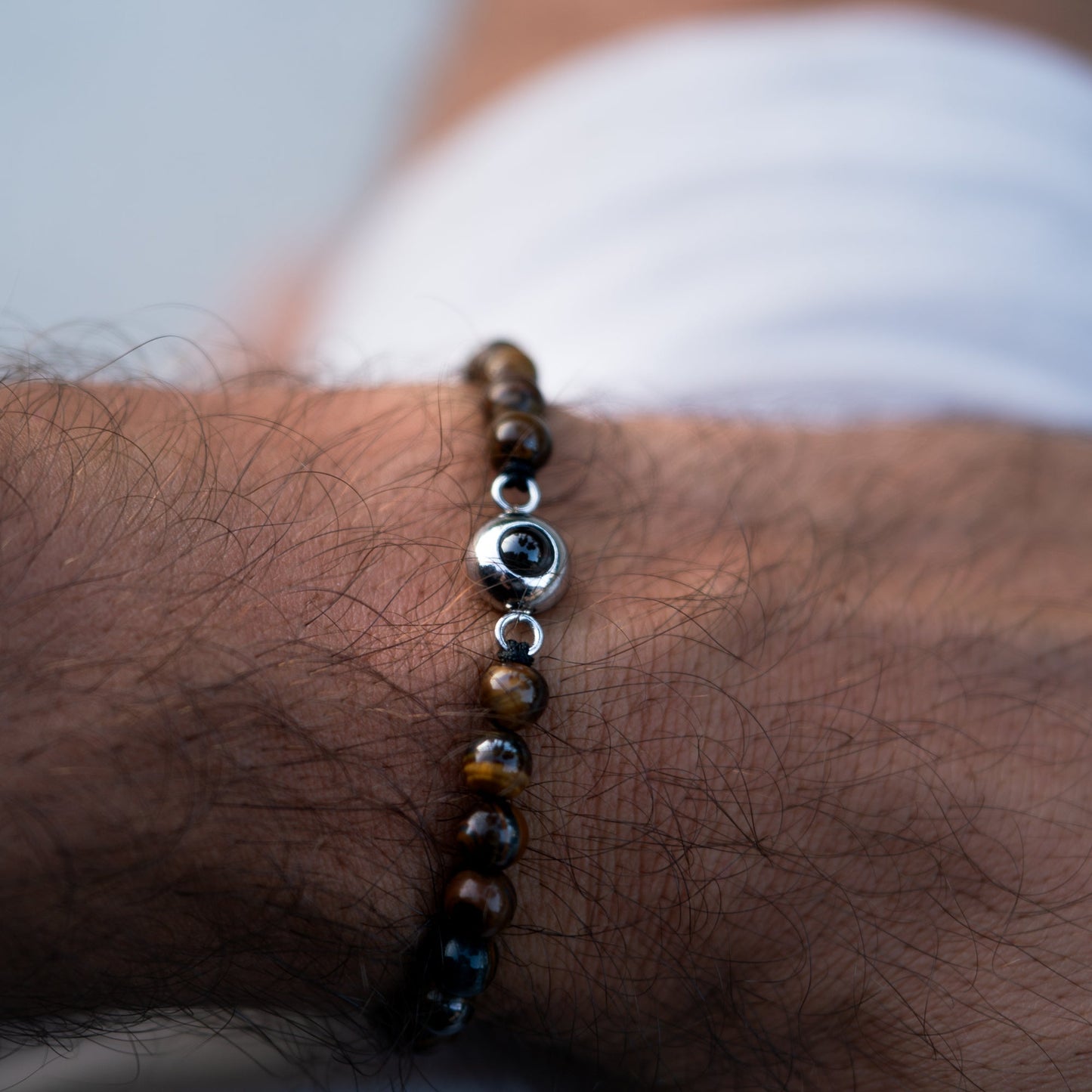 Personalised photo bracelet with your photo - Pearls