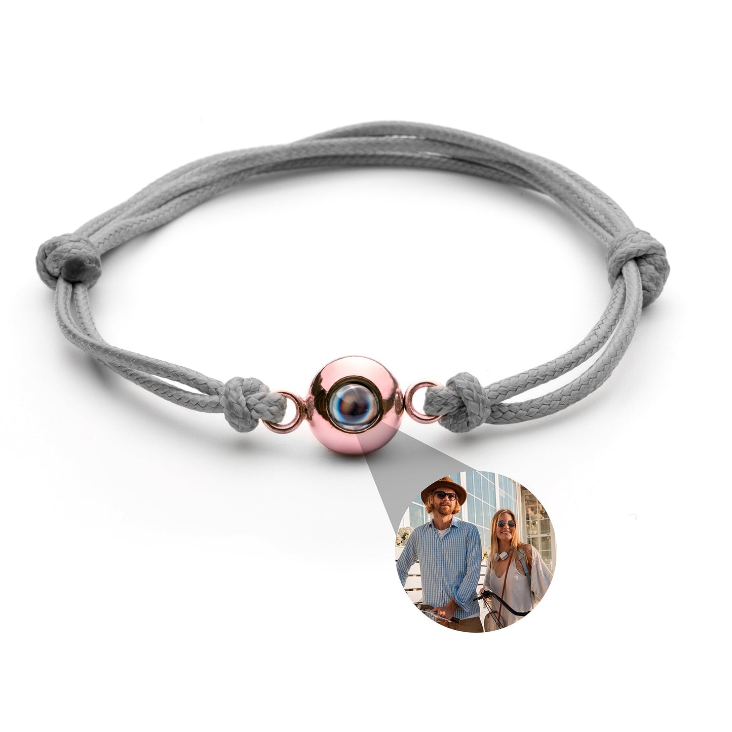 Personalised photo bracelet with your photo - Marine knot