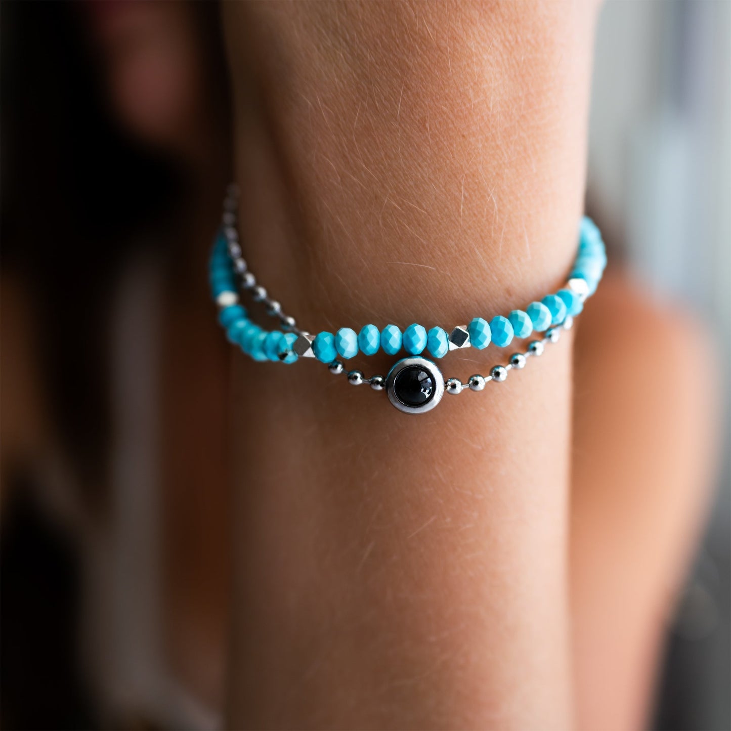 Personalised photo bracelet with your photo - Crystal