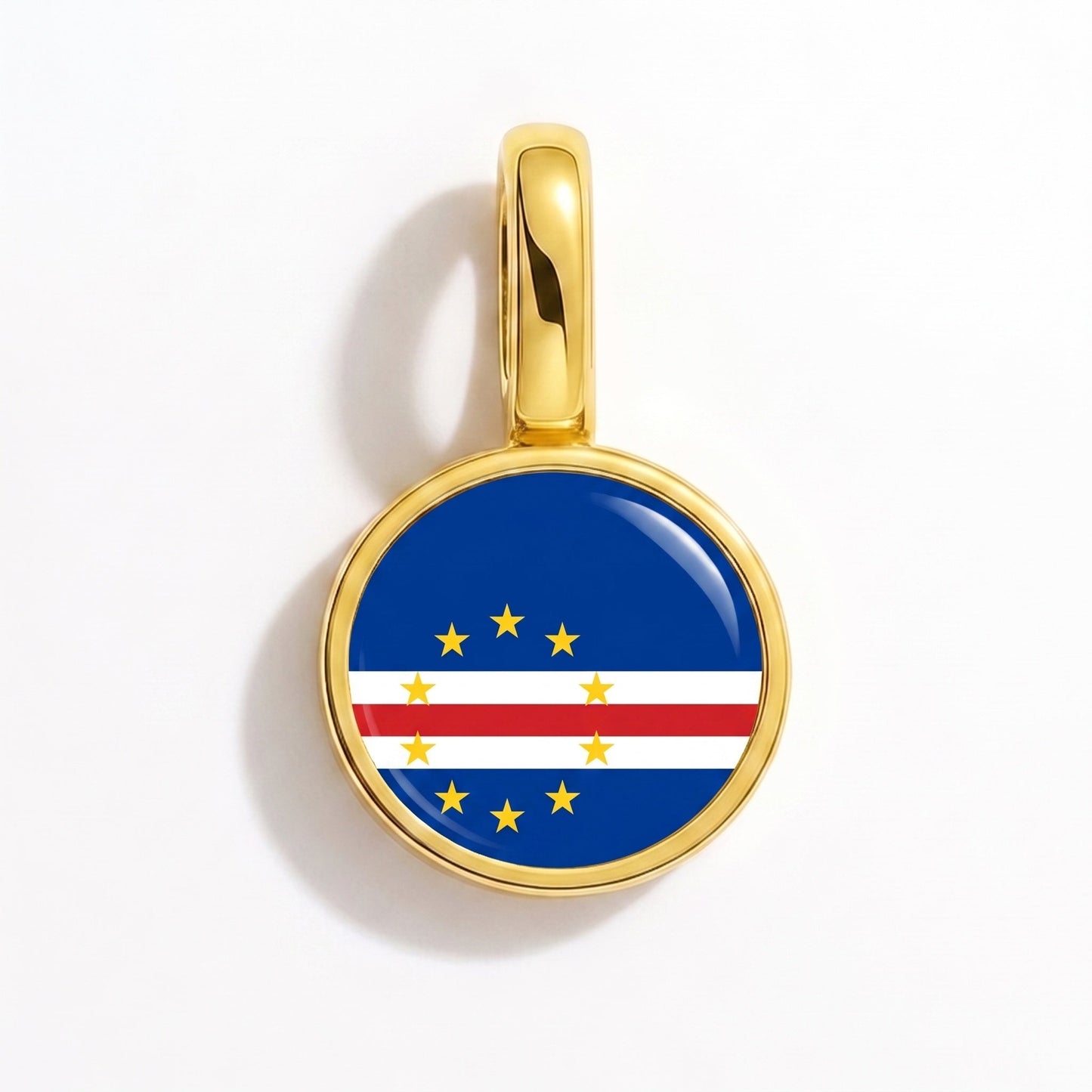 Flag charm Cape Verde – rectangular gold