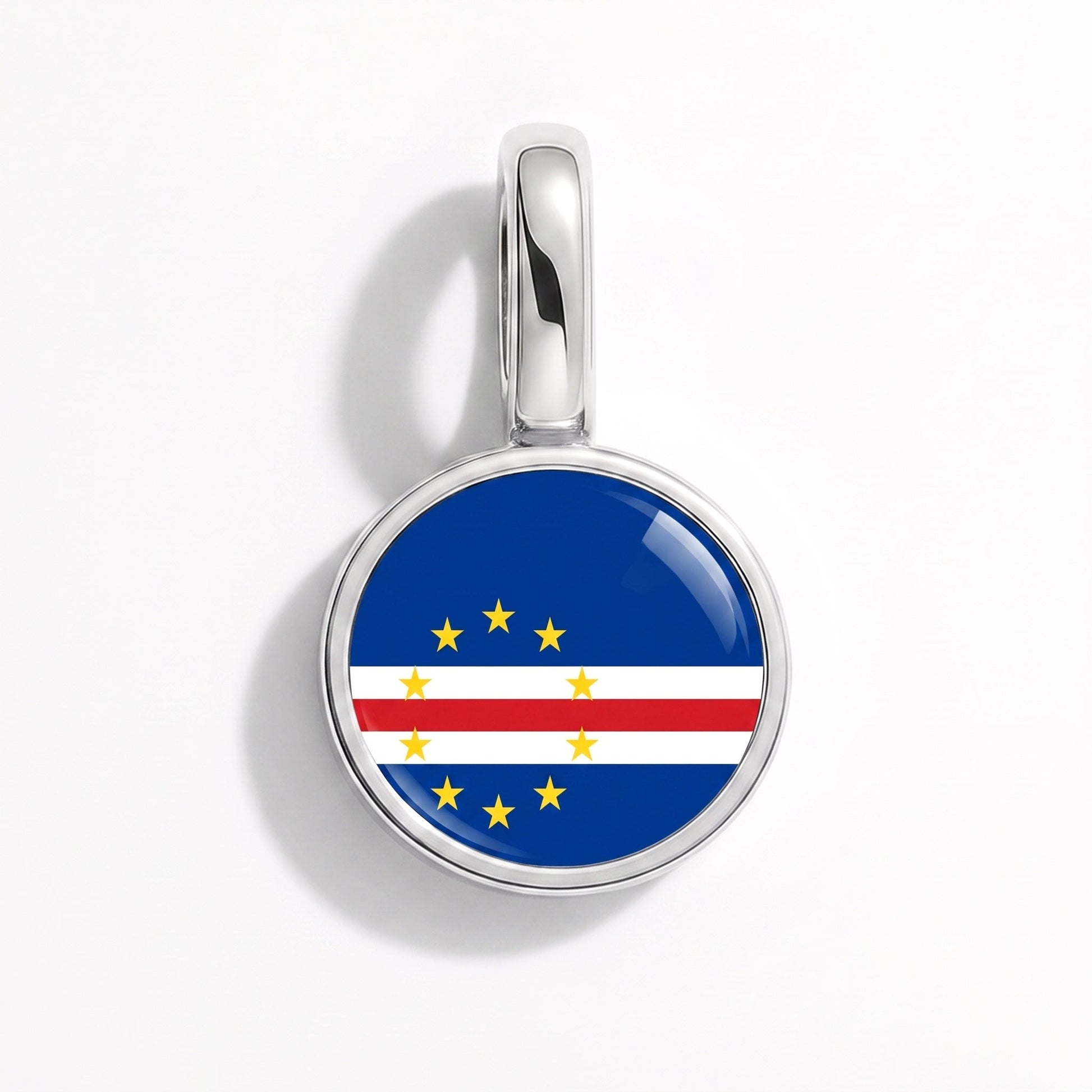 Flag charm Cape Verde – rectangular silver