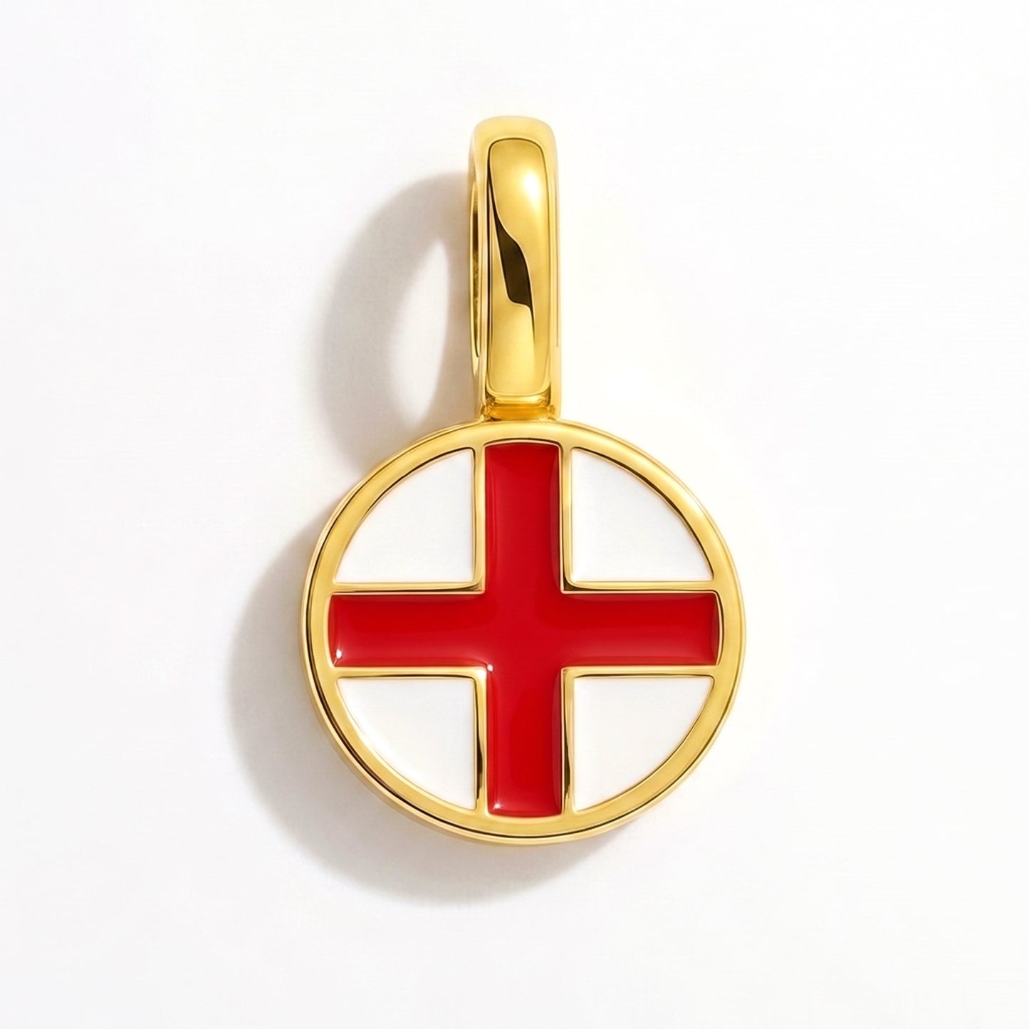 Flag charm England – rectangular gold