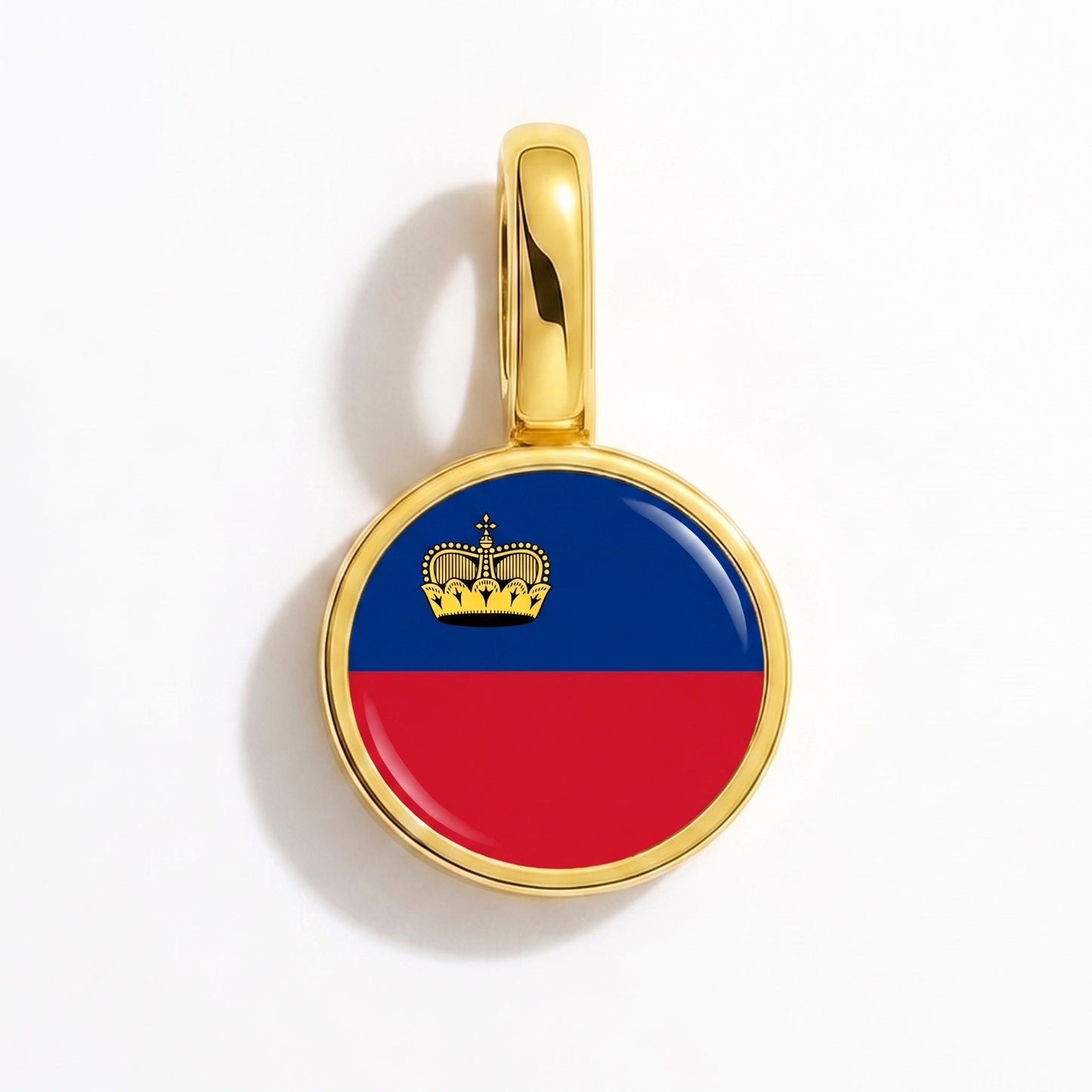 Flag charm Liechtenstein – rectangular gold