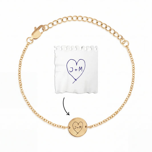 Personalised bracelet with your own handwriting/drawing