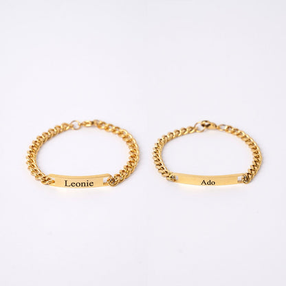 Partner bracelets with engraving