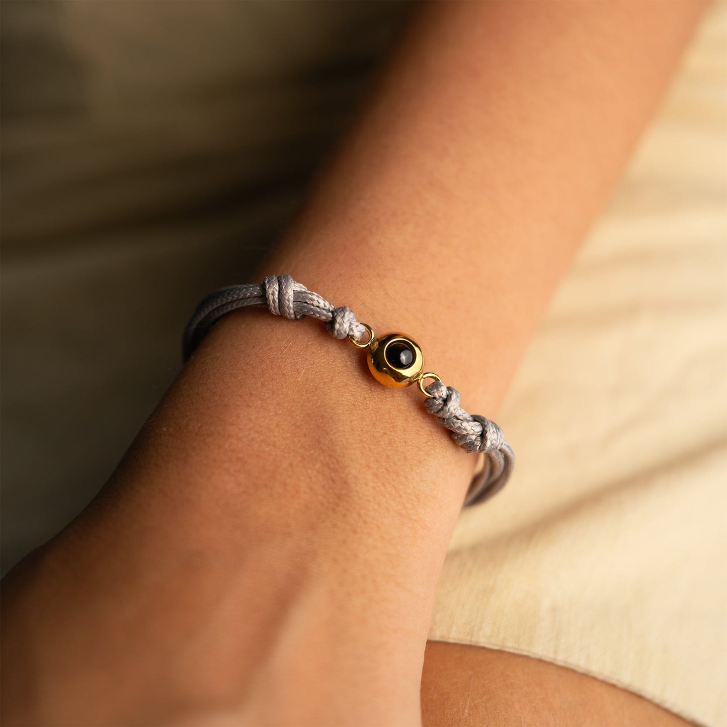 Personalised photo bracelet with your photo - Marine knot