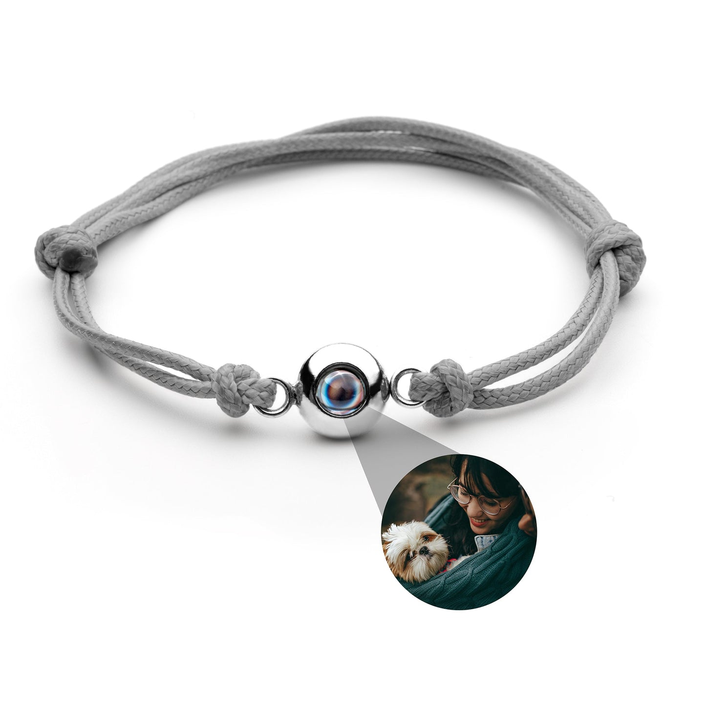 Personalised photo bracelet with your photo - Marine knot