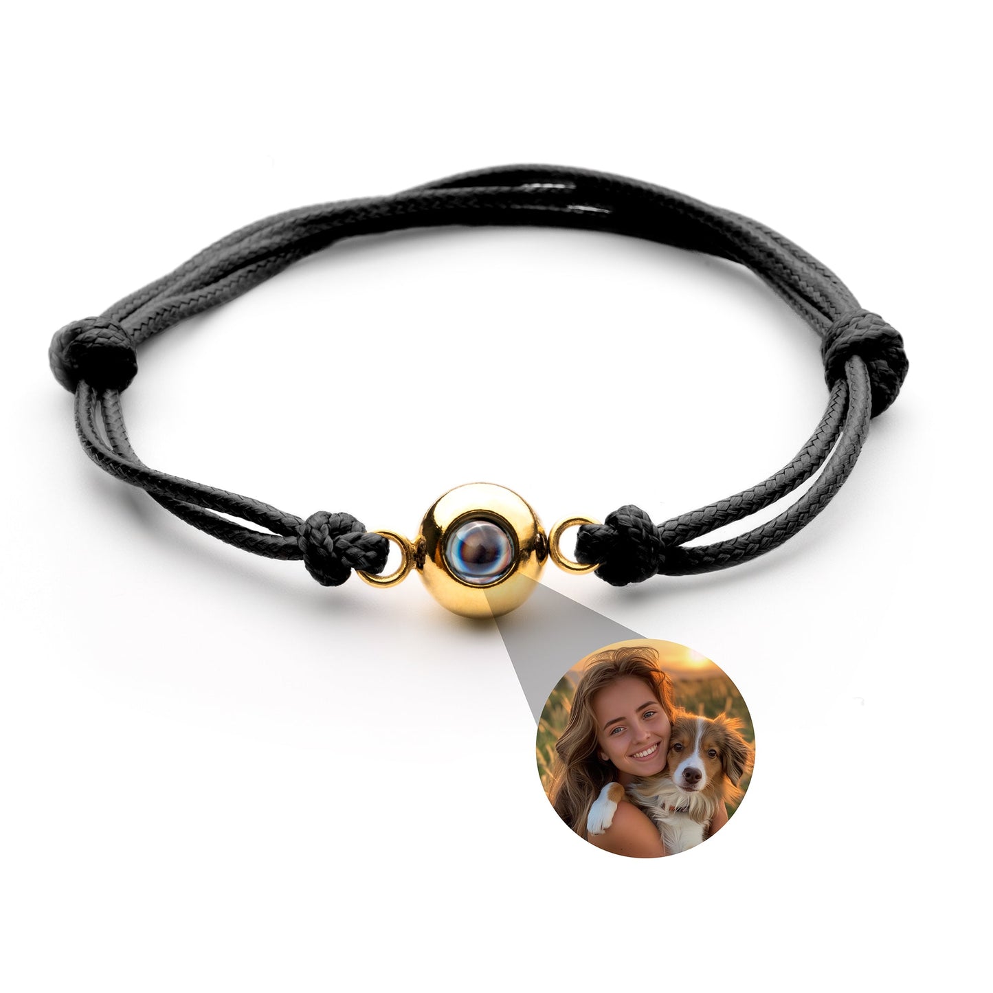 Personalised photo bracelet with your photo - Marine knot