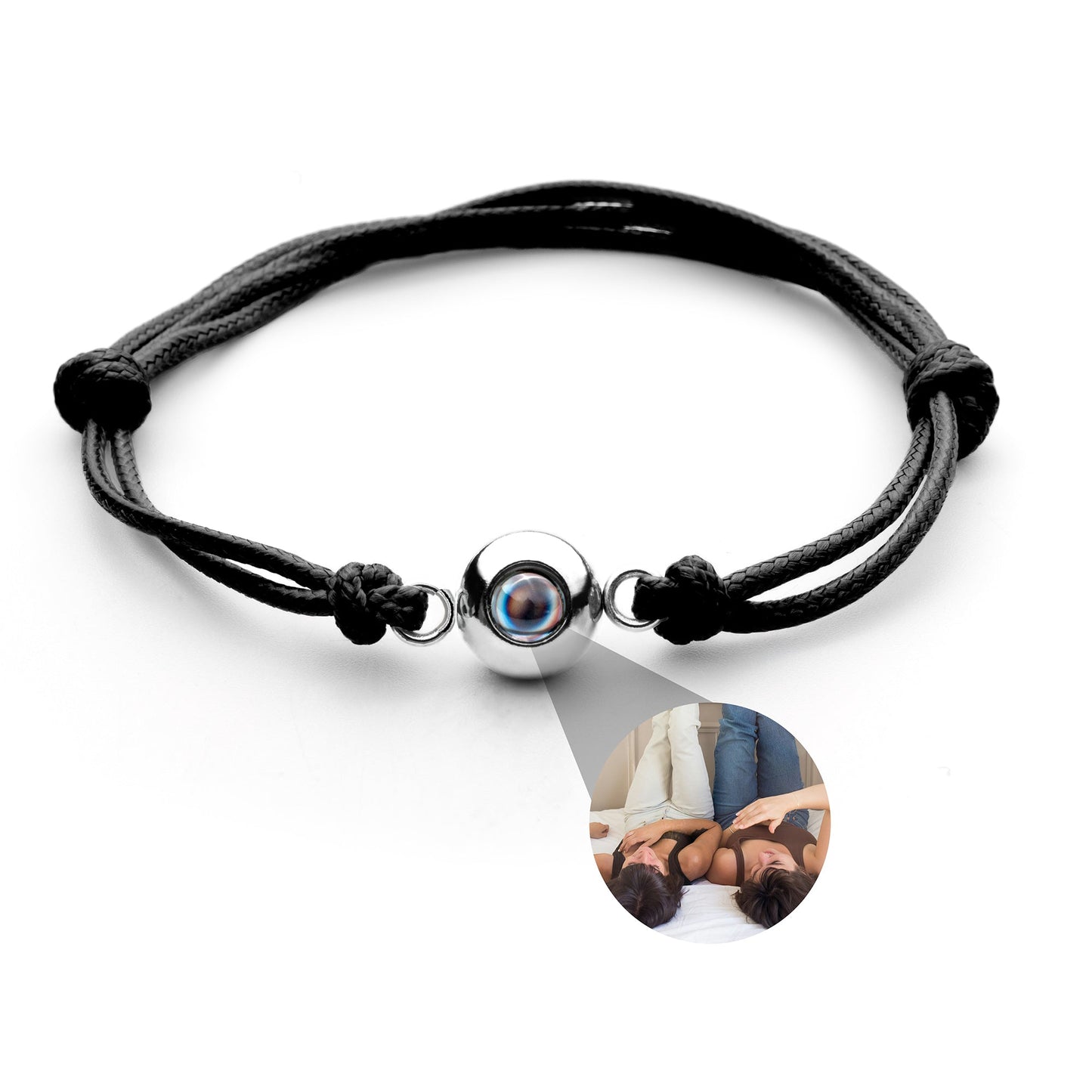 Personalised photo bracelet with your photo - Marine knot
