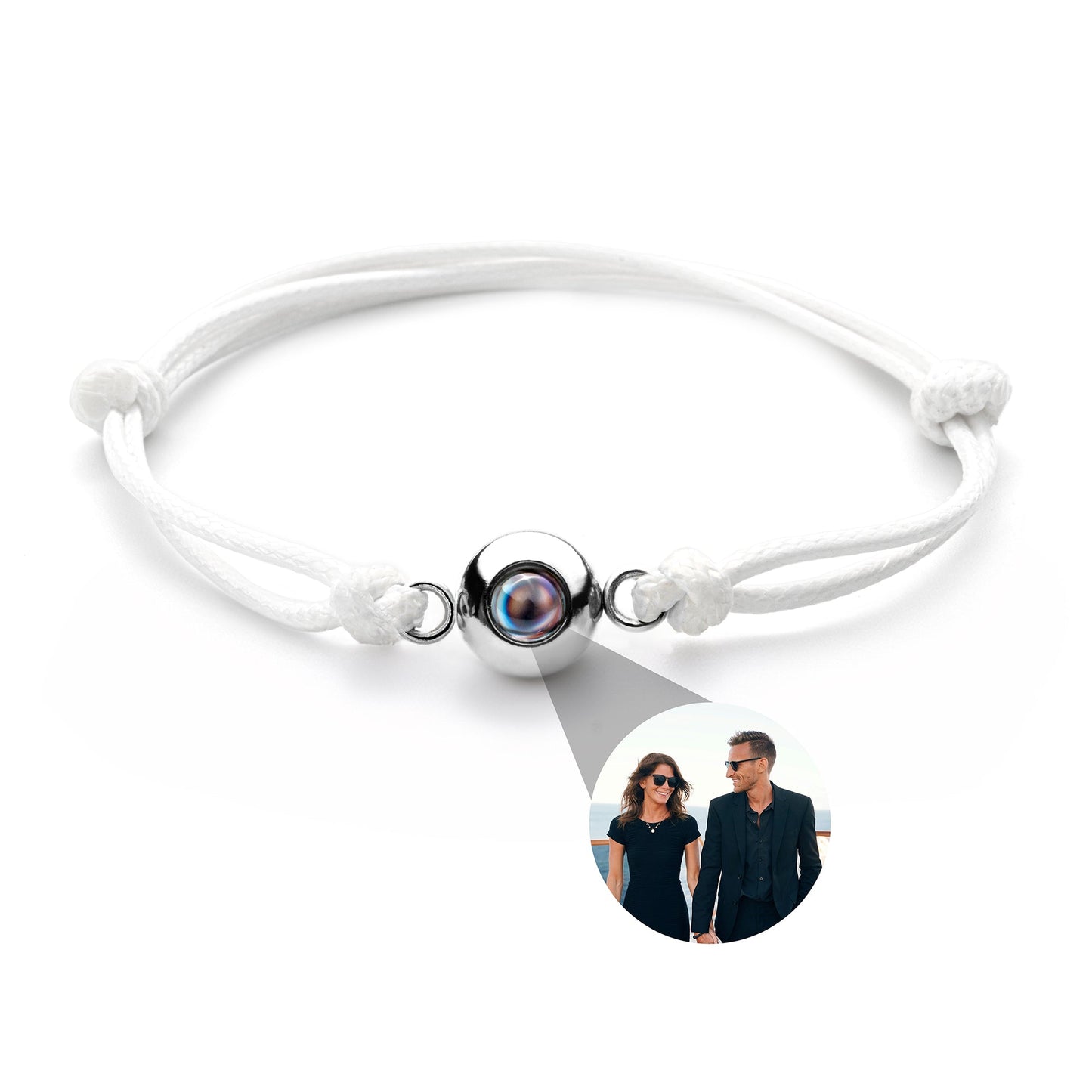 Personalised photo bracelet with your photo - Marine knot