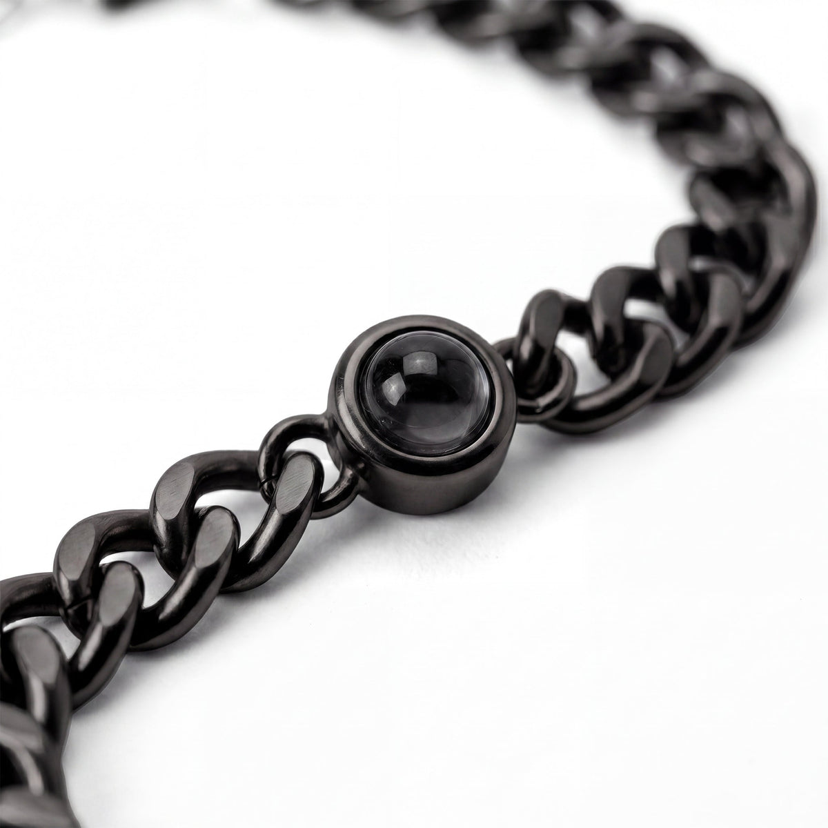 Personalised photo bracelet with your photo - Cuban chain