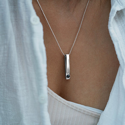 Personalised photo necklace - Bar Ballchain