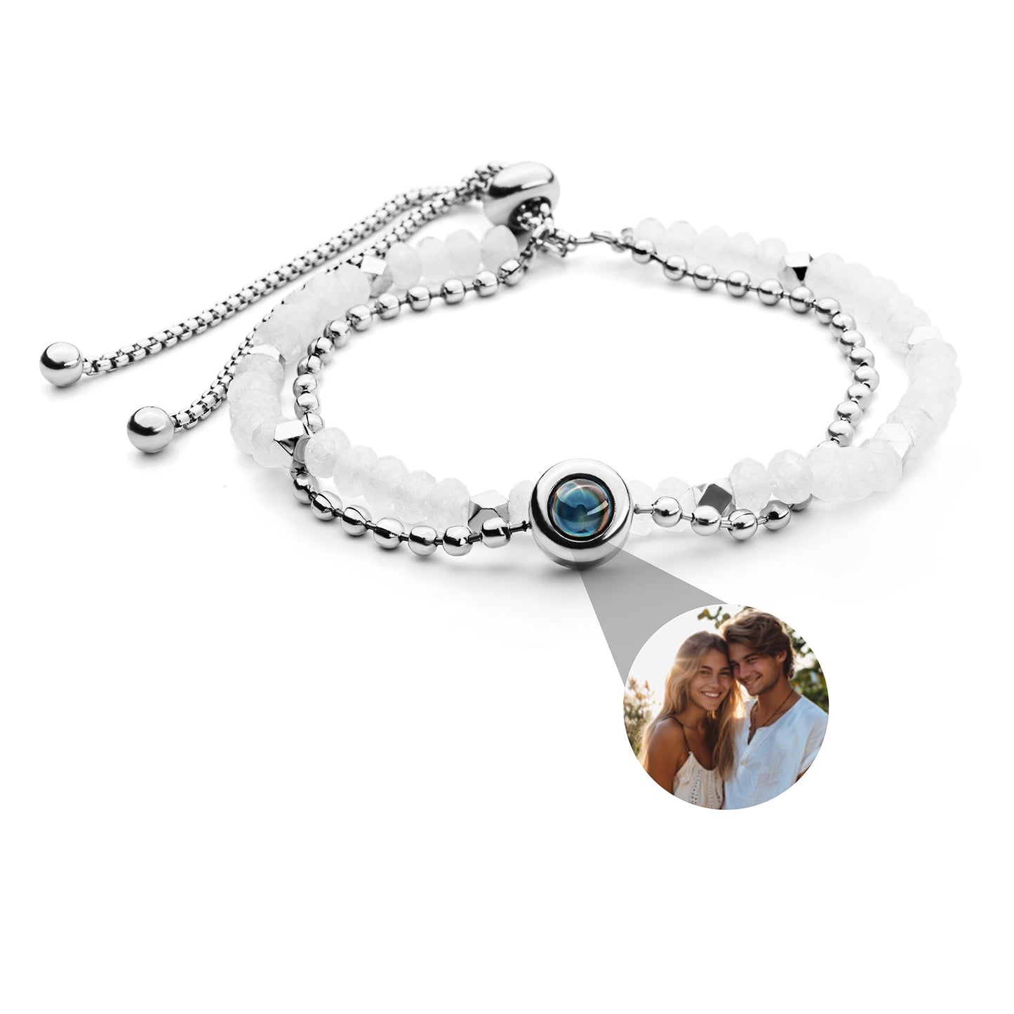 Personalised photo bracelet with your photo - Crystal