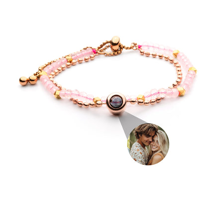Personalised photo bracelet with your photo - Crystal