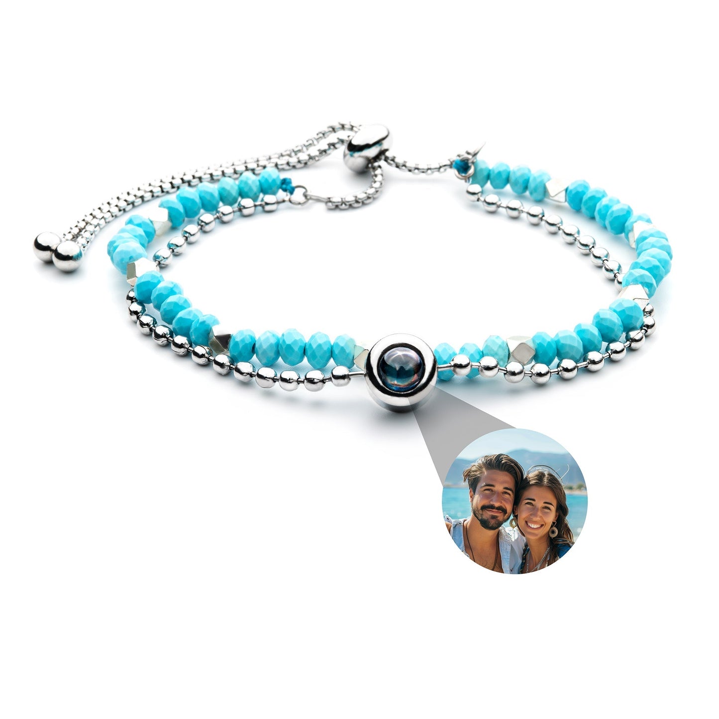 Personalised photo bracelet with your photo - Crystal