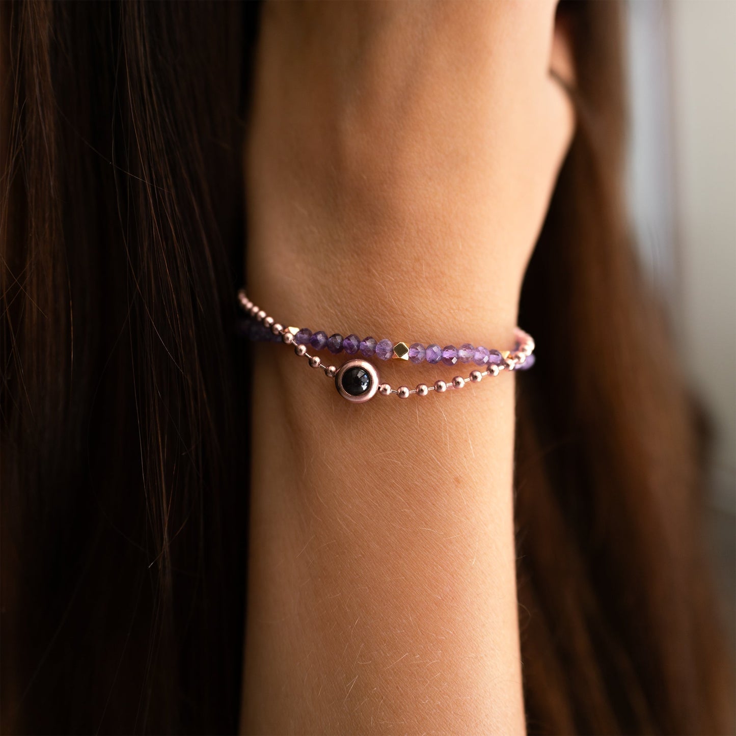 Personalised photo bracelet with your photo - Crystal