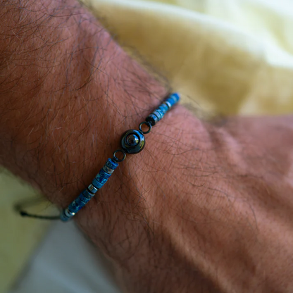 Personalised photo bracelet with your photo - Heishi Gemstone