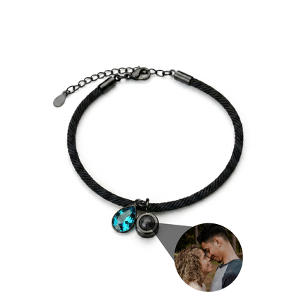 Photo Bracelet with Your Own Photo - Essence Birthstone