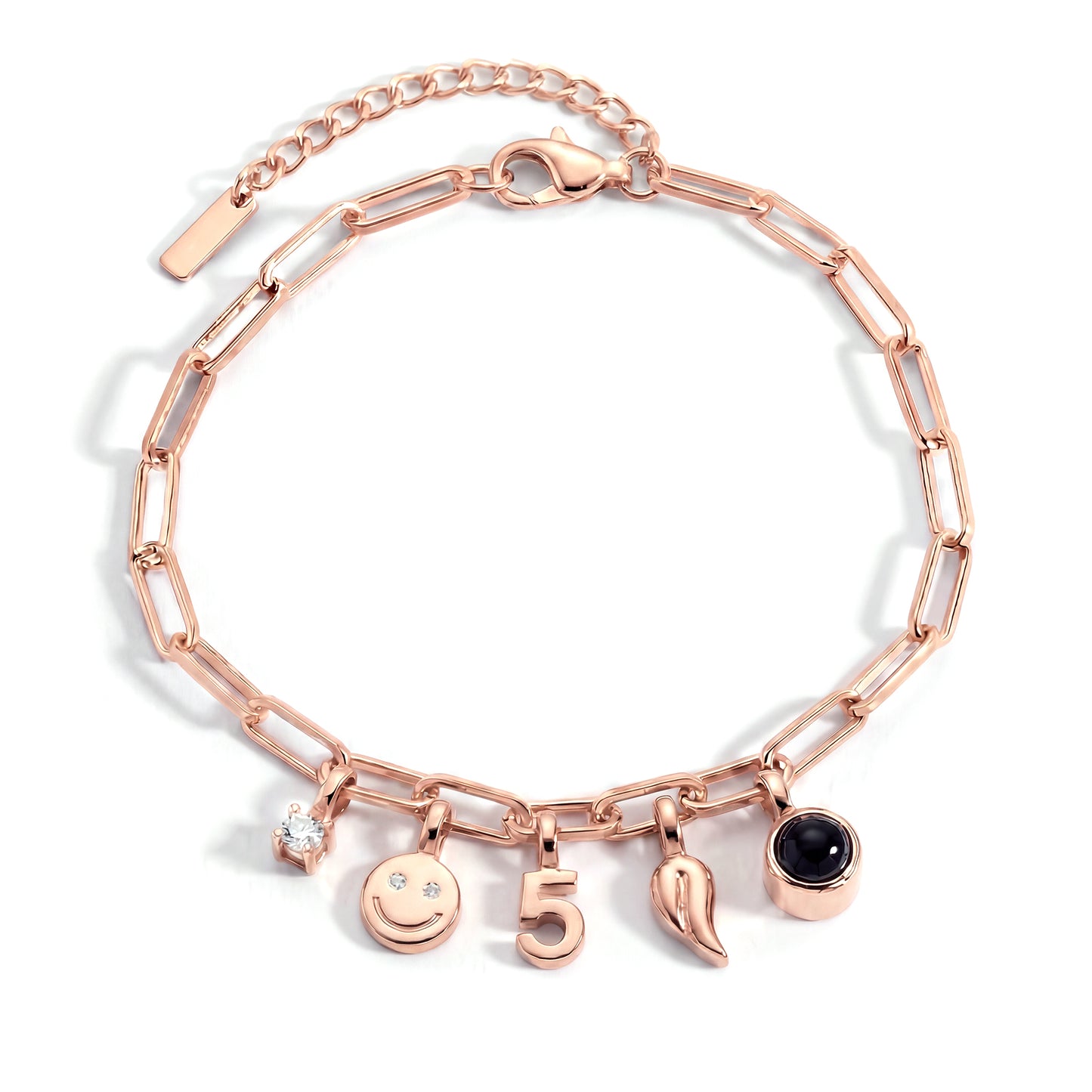 Personalised Charm Bracelet - Paperclip