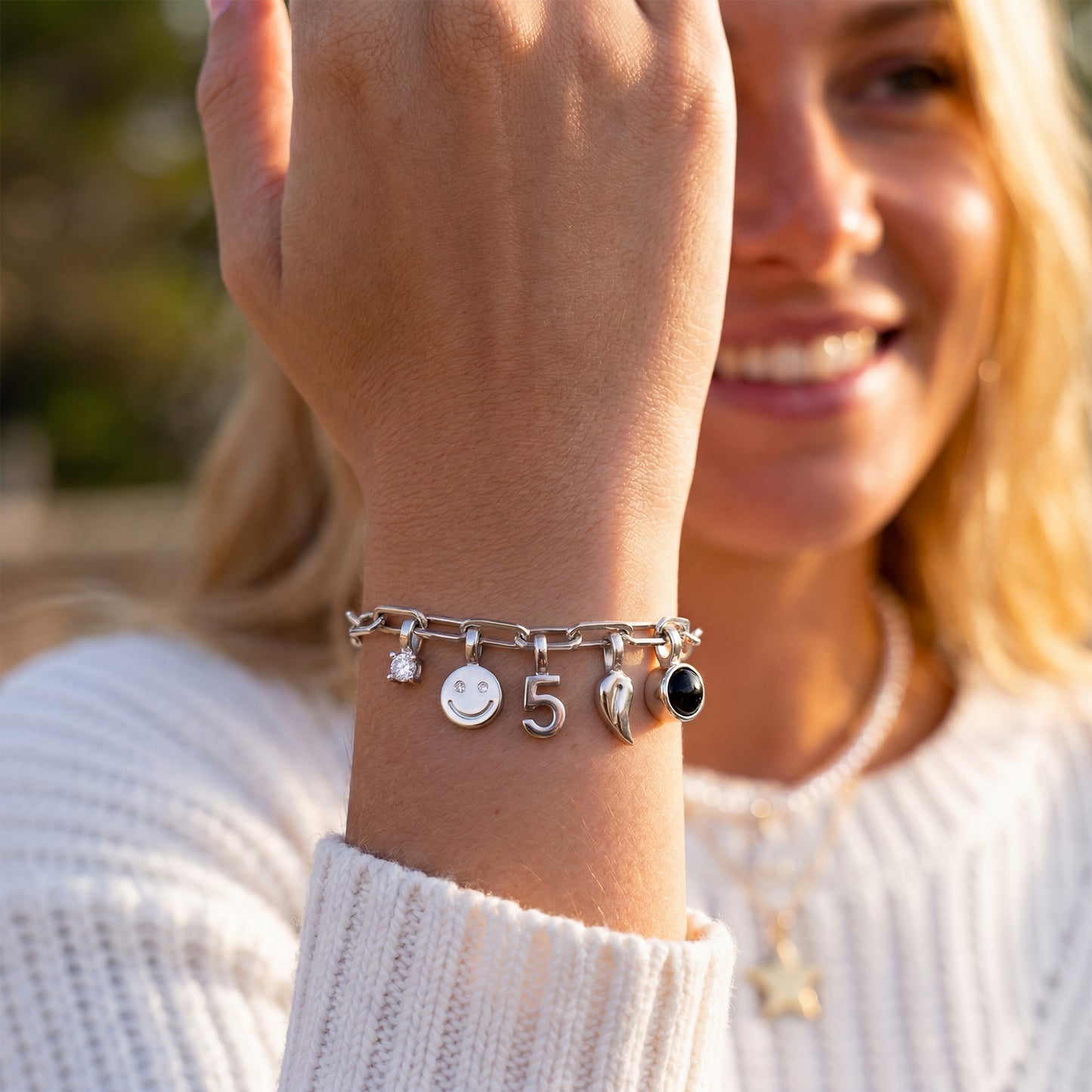 Personalised Charm Bracelet - Paperclip