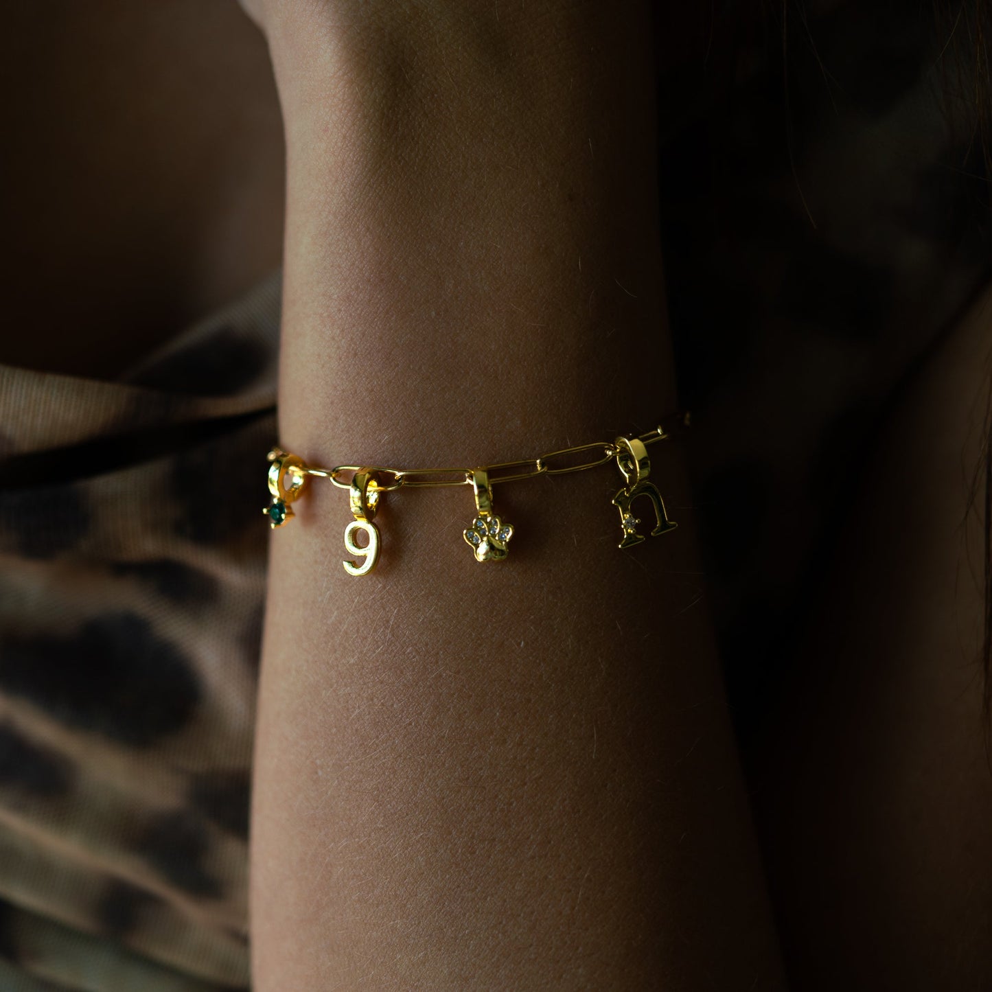 Paperclip Charm Bracelet - Personalised