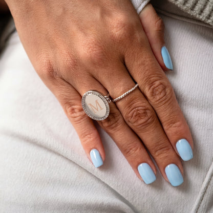 Locket Ring with Photo - Heart