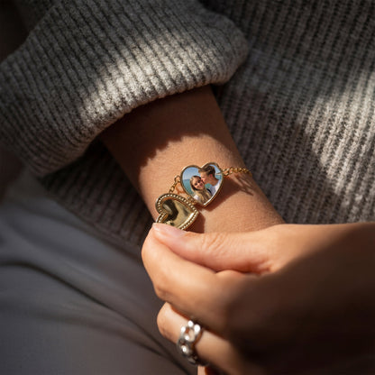Locket Bracelet with Photo - Heart