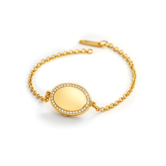 Locket Bracelet with Photo - Oval