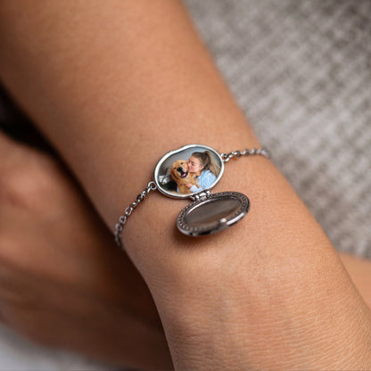 Locket Bracelet with Photo - Oval