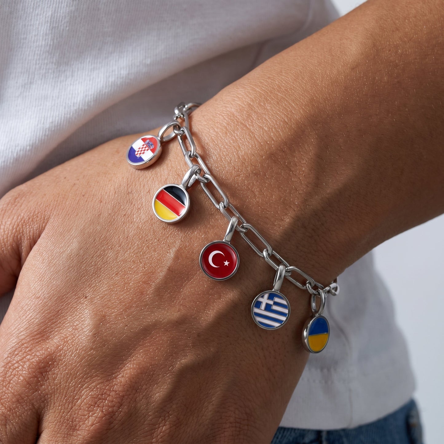 Country Charm Bracelet – Silver