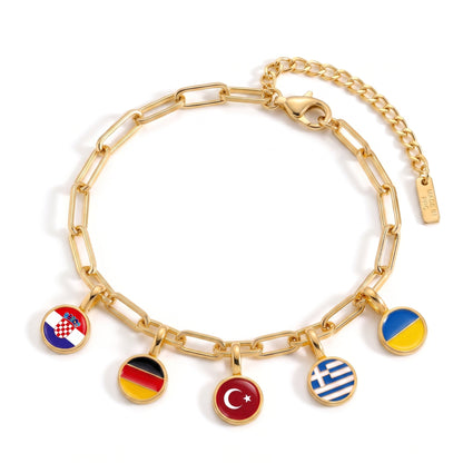 Country Charm Bracelet – Gold