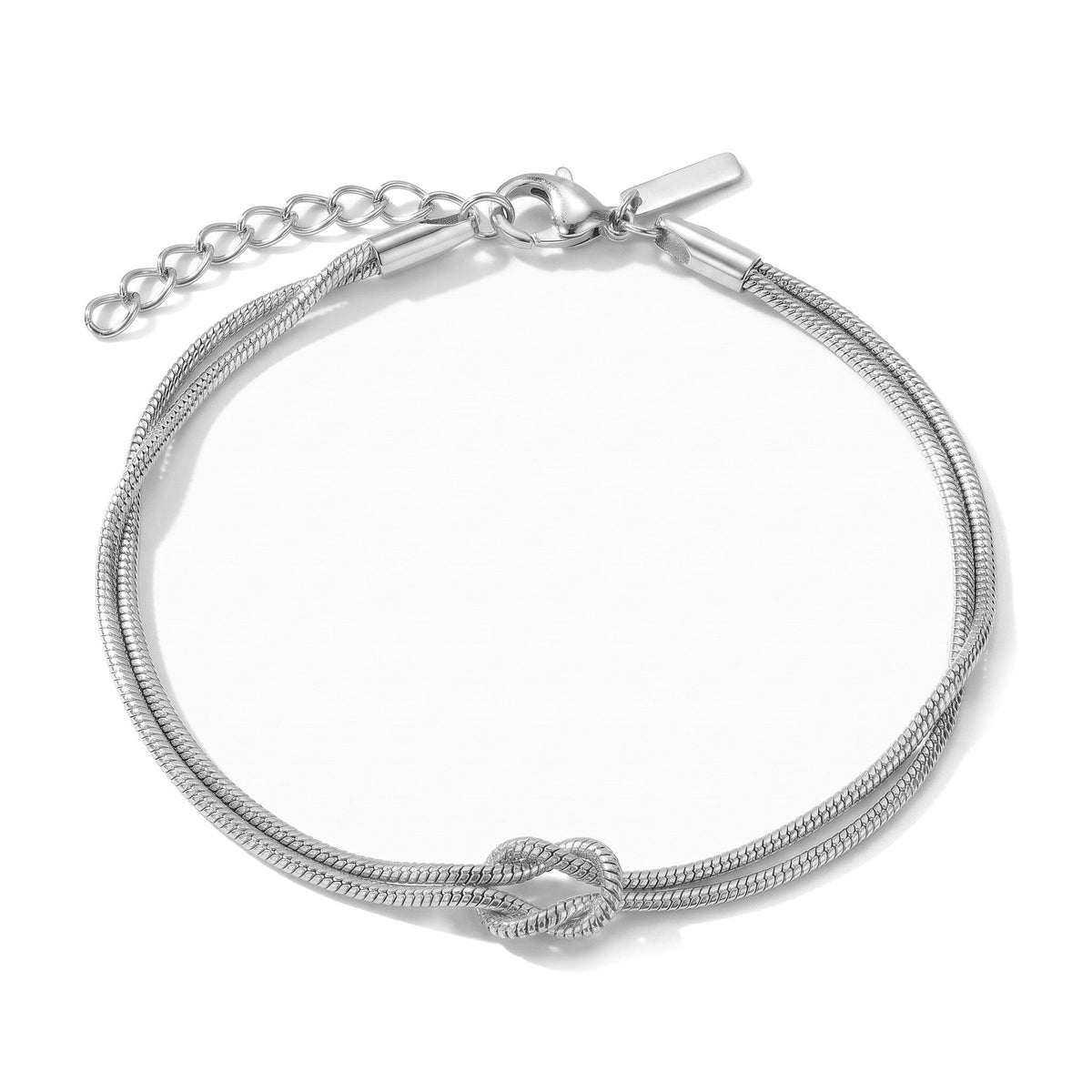 Forever Knot Bracelet – Silver – View 6