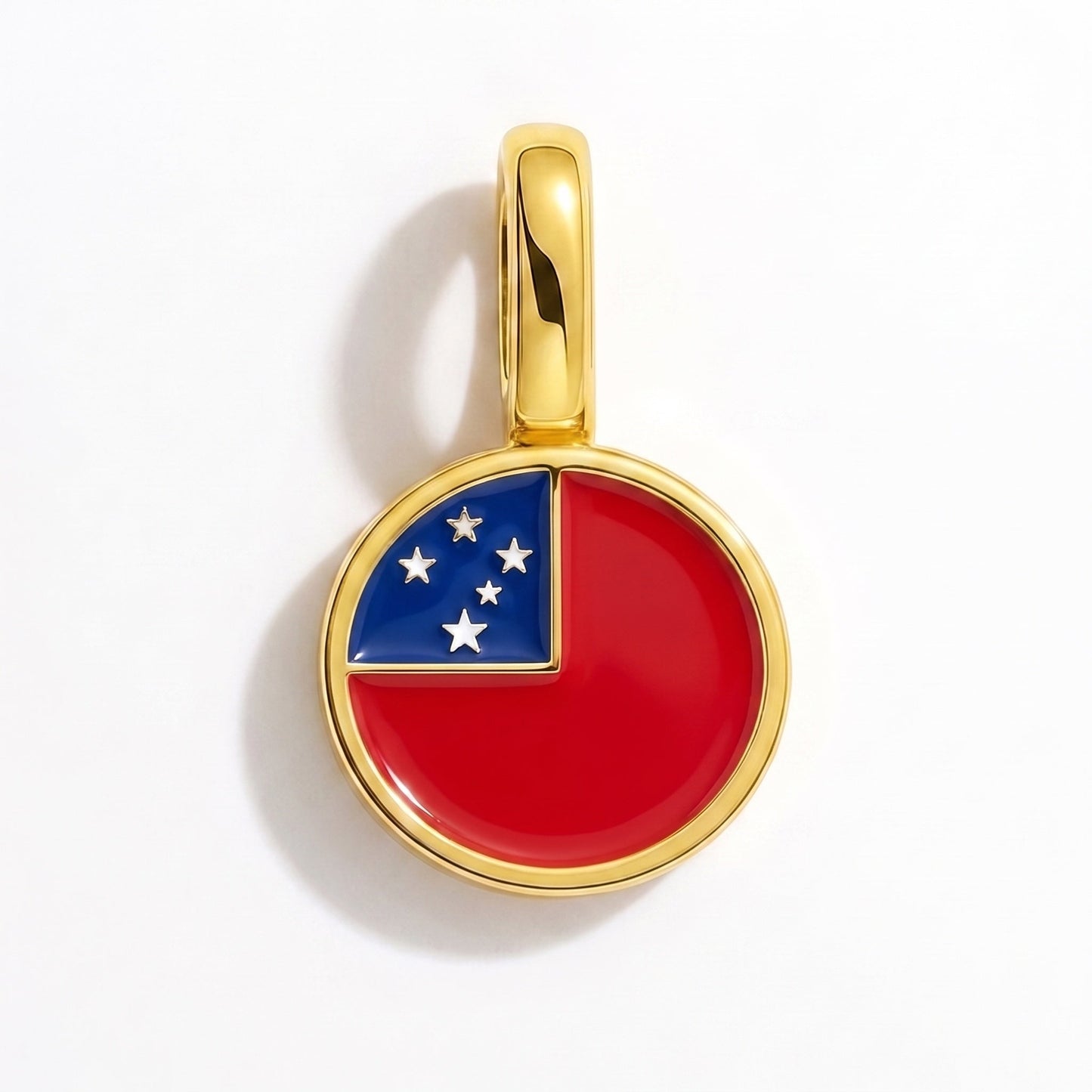 Flag charm Samoa – rectangular gold