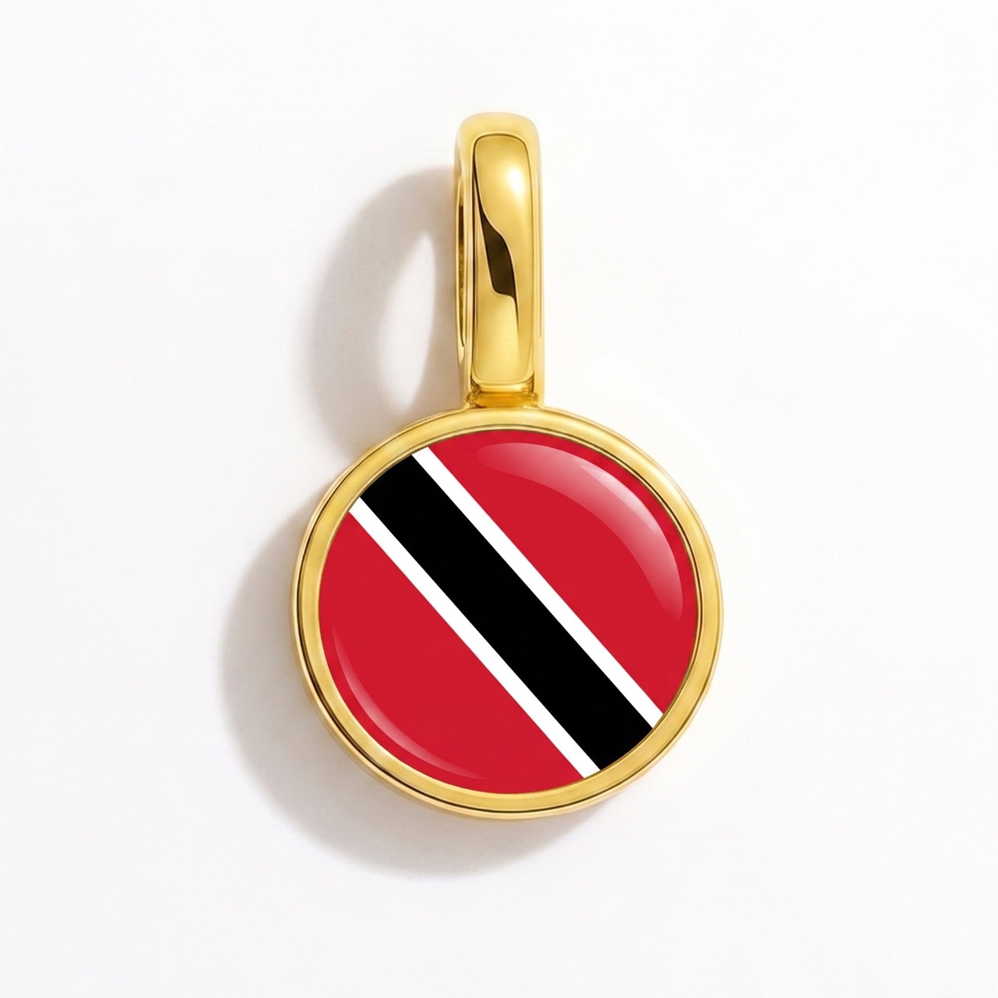 Flag charm Trinidad and Tobago – rectangular gold