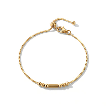 SB199 Morse Code Armband Gold - Main
